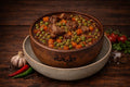 طاجن بسلة باللحمة