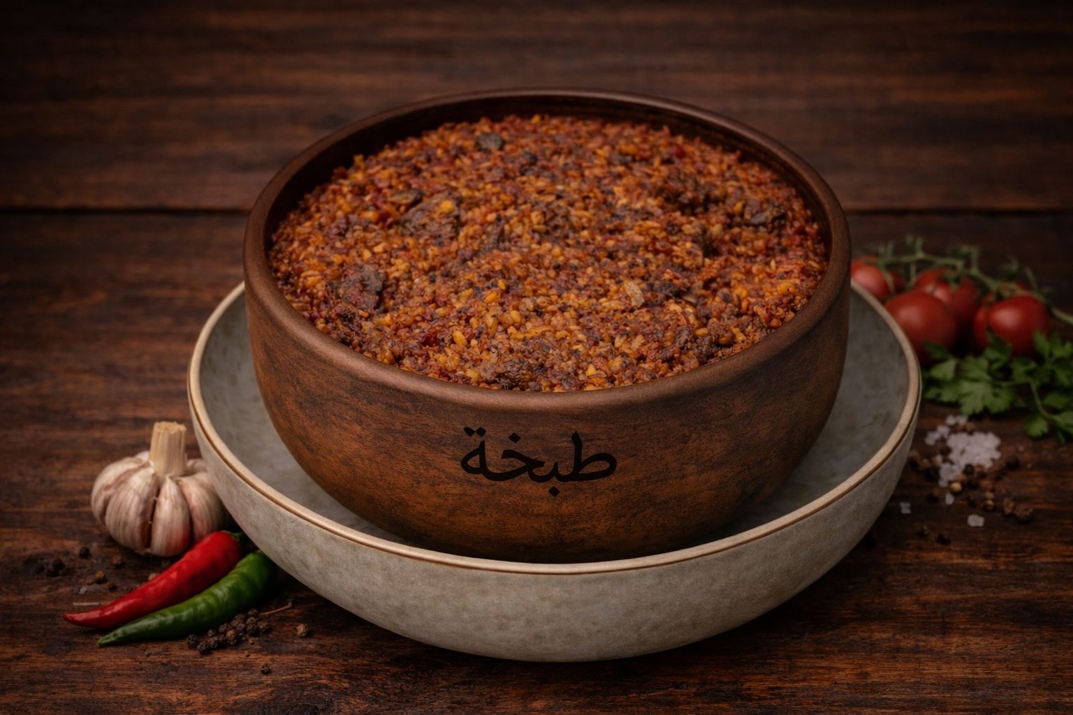 طاجن فريك باللحمة