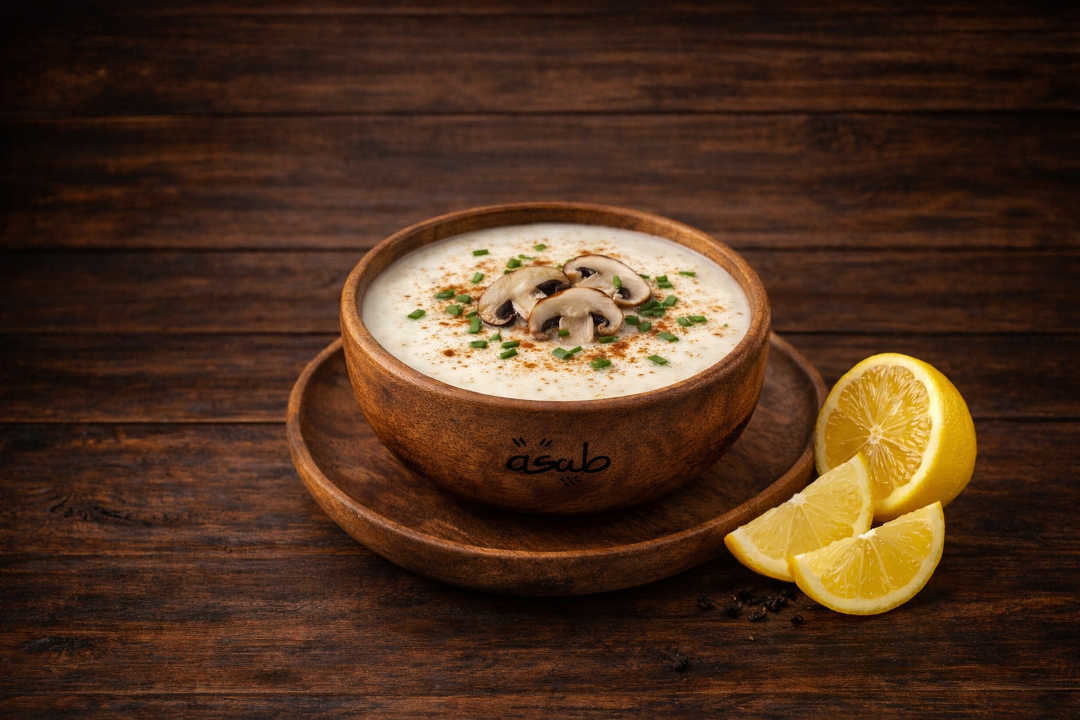 شوربه المشروم بالكريمه